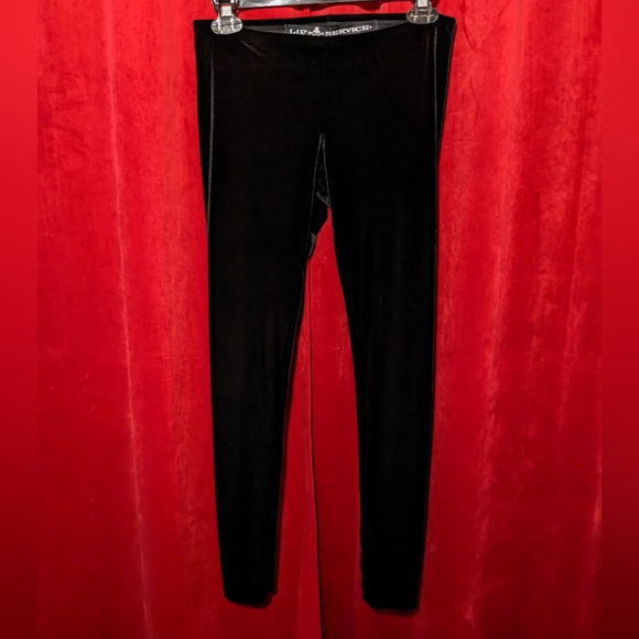 LIP SERVICE VICIOUS F'N VELVET LEGGINGS S-M - Picture 3 of 8